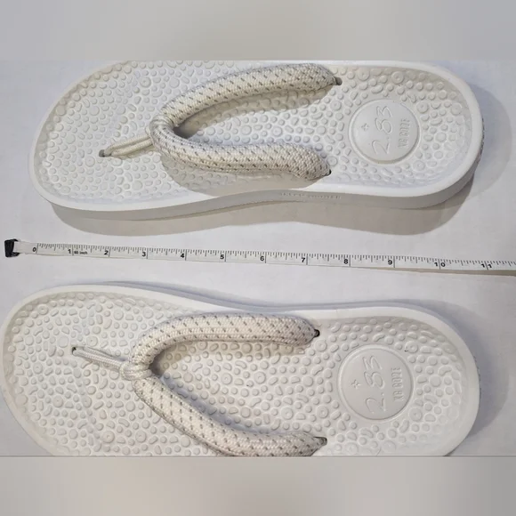 ALLBIRDS Sandals White Blizzard Sugar Zeffers Flip Flops Women's Size US 9.5 EUC - Picture 12 of 13
